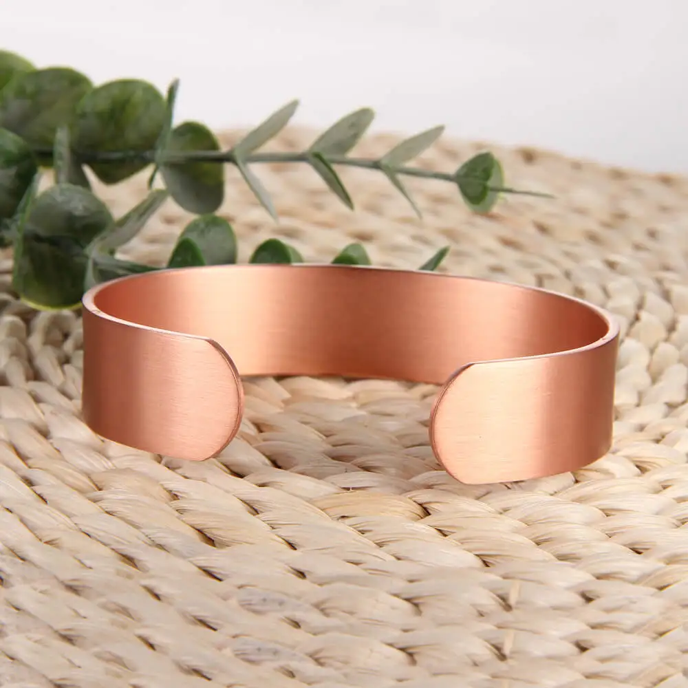 Men Copper Magnetic Bracelet Double Row 3500 Gauss Strength Magnets Solid Pure Copper Jewelry Gift with Adjustment Cuff magnetic bracelet