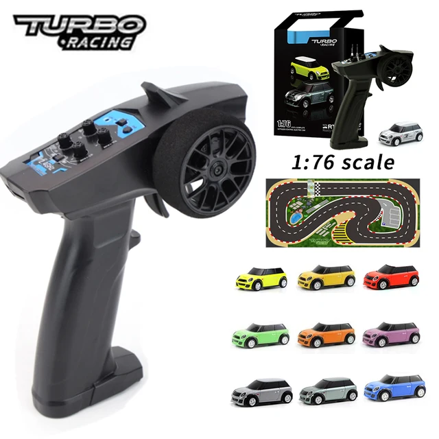 Corrida turbo-mini carro de polícia c82, rc 1:76, veículo de controle  remoto em escala completa, simulação alta, luzes de advertência frescas -  AliExpress