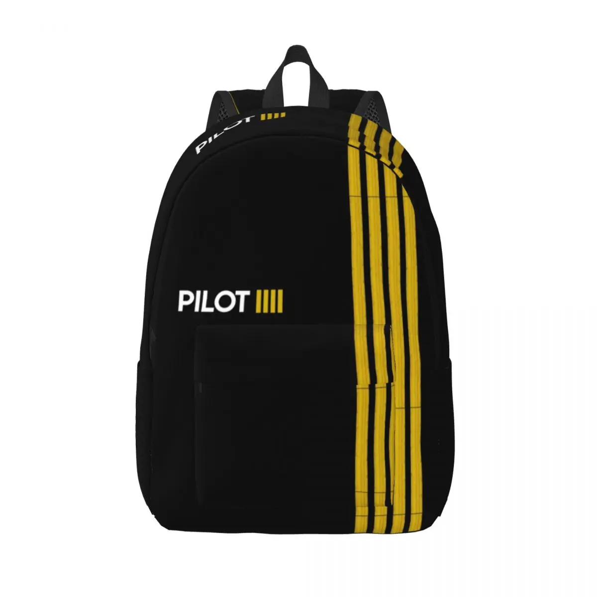 

Pilot Captain Stripes Travel Canvas Backpack Women Men School Laptop Bookbag Aviation Airplane College Student Daypack Bags