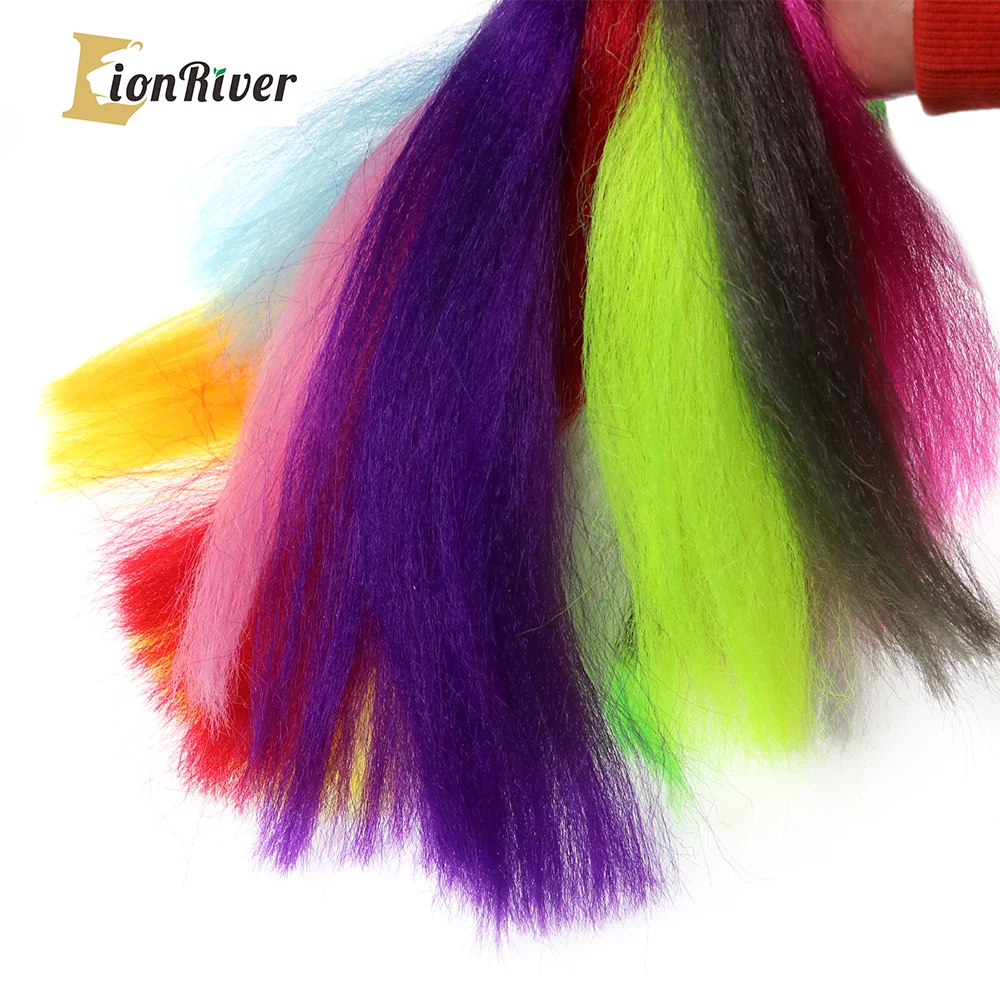 

Lionriver Soft Synthetic Hair Fiber For Saltwater Flies Streamer Minnow Pike Fishing Lure Bait Jigging Hook Tying Material