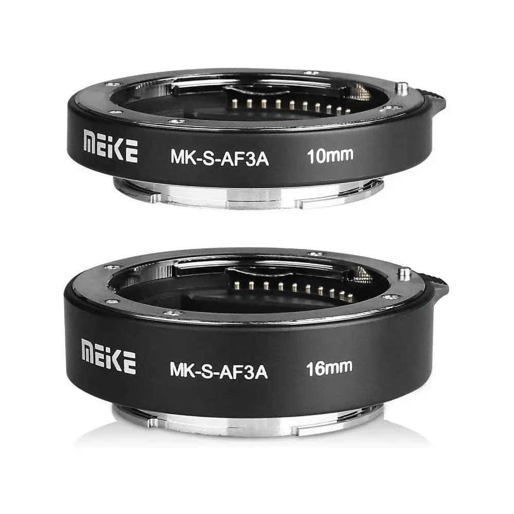 Meike MK-S-AF3A Metal Auto Focus Macro Extension Tube 10mm 16mm for Mirrorless
