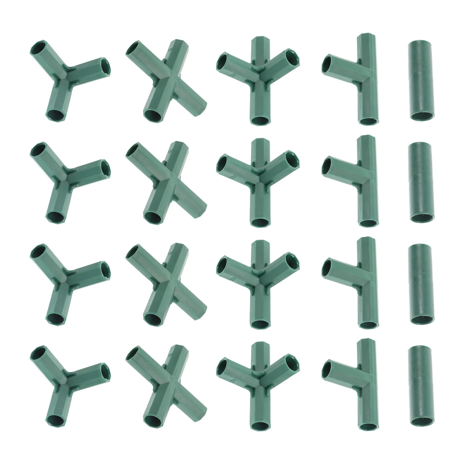 

20 Pcs Plant Stand Greenhouse Connector Gardening Frame Connectors Connection Tube Joints Stake Tubes Supplies Straight Tee