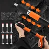 Manual Steel Nail Gun with 100 Nails Mini 5 Gears Power Adjustable Wall Rivet Gun Portable Concrete Blaster Nail Upholstery Tool 3