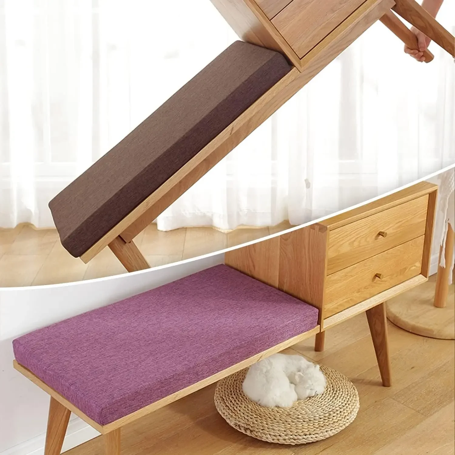 5cm Long Bench Cushions Chair Seat Sofa Pillow Seat Bay Window Decorative Cushion for Sofas Garden Bench Seat Swing Backseat 6
