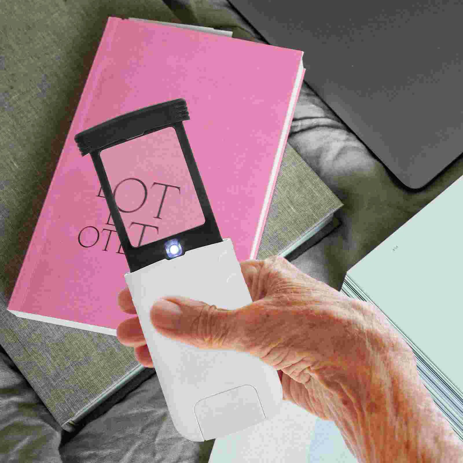 

Pocket Magnifying Glass Folding 4X Small Magnifier Led Lights Seniors Travel Hand Held Lighted Magnify Glasses For Reading Books