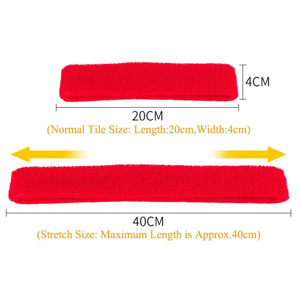 Terry Cloth Tennis Basketball Yoga Gym Workout Sports Headbands Athletic Sweat Bands Elastic Hair Bands Cotton Sweatband
