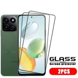 Premium Tempered Glass Screen Protector - Full Cover, 9H Hardness, HD Clarity (1 - 4 Pack) for Honor X7c (2 Front Glass)