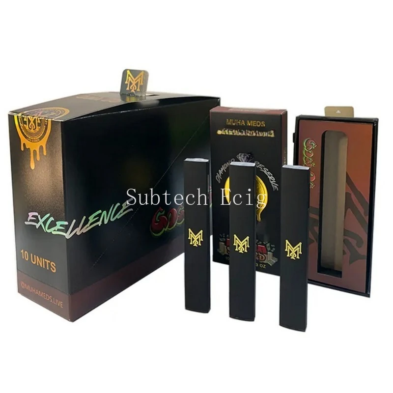 10 stücke Muha Meds Vape Pens leere Patronen 1,0 ml 280mah wiederauf ladbare Pod-Gerät mit Geschenk box Vapor izer Pen Stick für dickes Öl_Sc62235c800244bb7a4d8290bf5be39edk