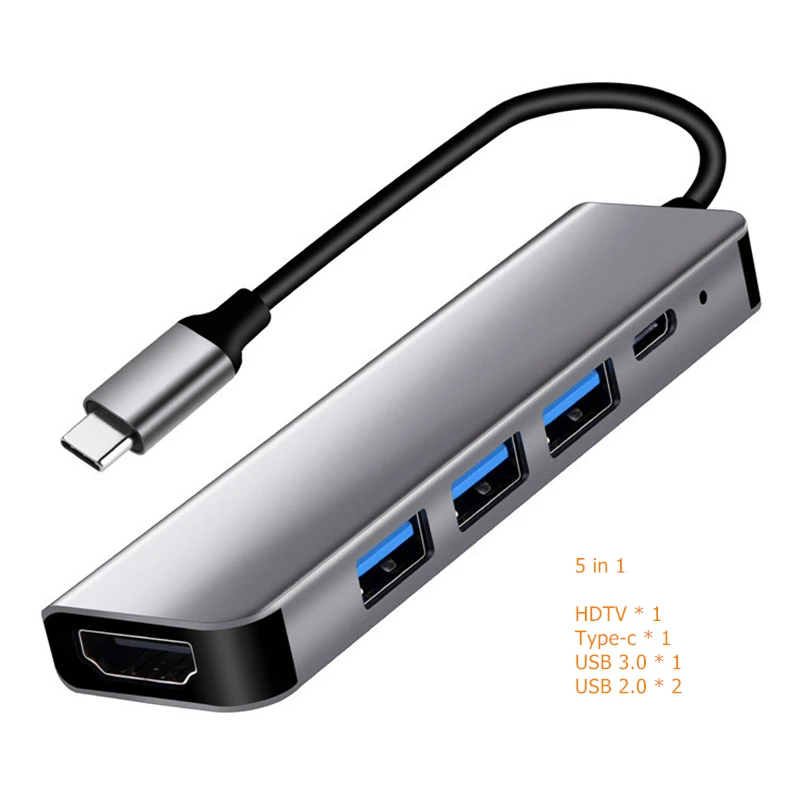 Hub USB C a 4K HDMI, lector de tarjetas SD TF, USB 3,0, 2,0, tipo C, acoplamiento de carga para MacBook, iPad, Samsung S22, Dex TV Mouse