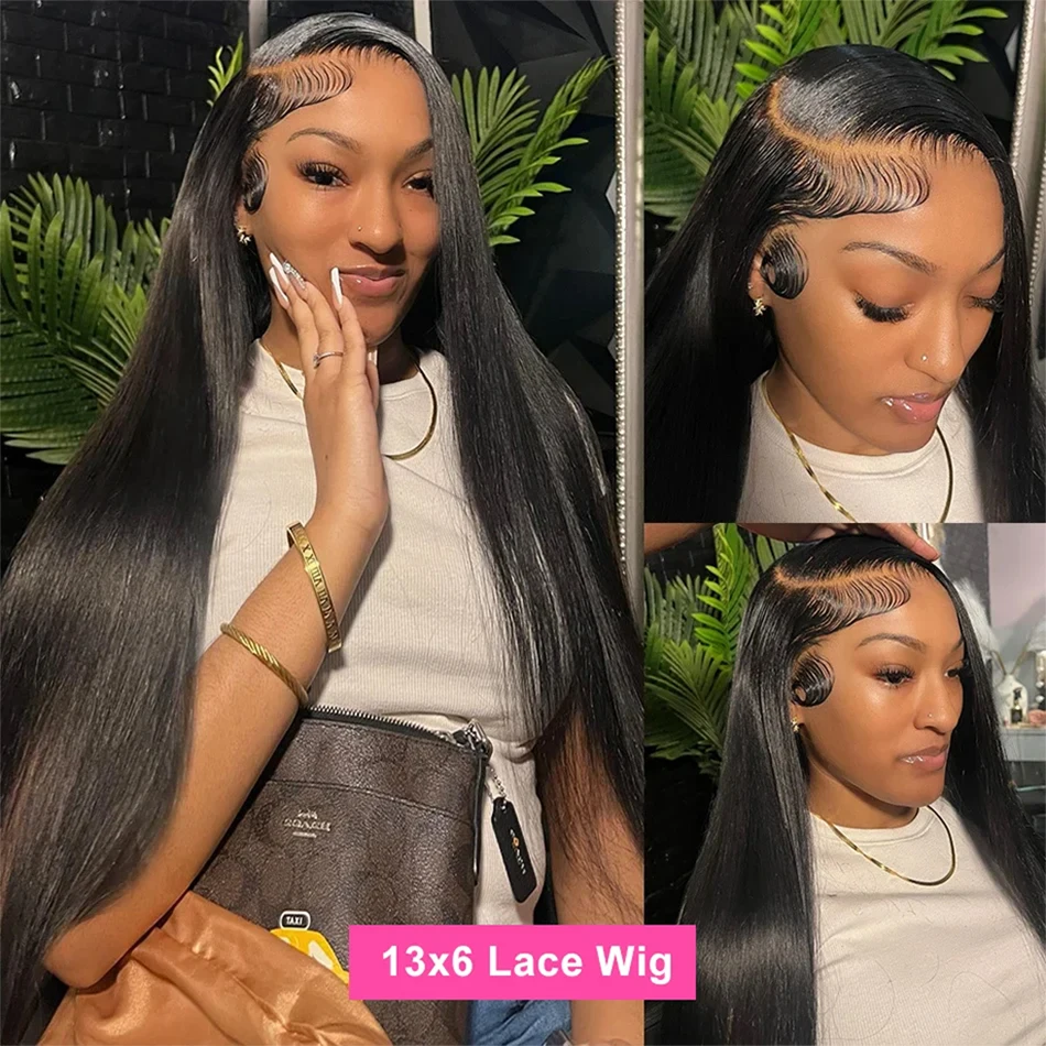Straight Lace Front Wig Full Lace Human Hair Wigs For Women Human Hair 30 Inch 13x4 Bone Straight Human Hair Hd Lace Frontal Wig
