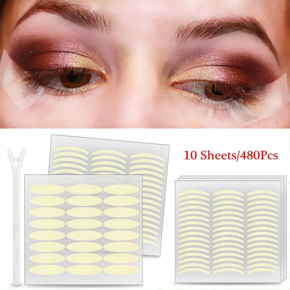 Description Picture 2 of item480pcs Invisible Fiber Double Side Adhesive Eyelid Stickers Transparent Breathable Eye Tapes Women Beauty Eye Makeup Accessories