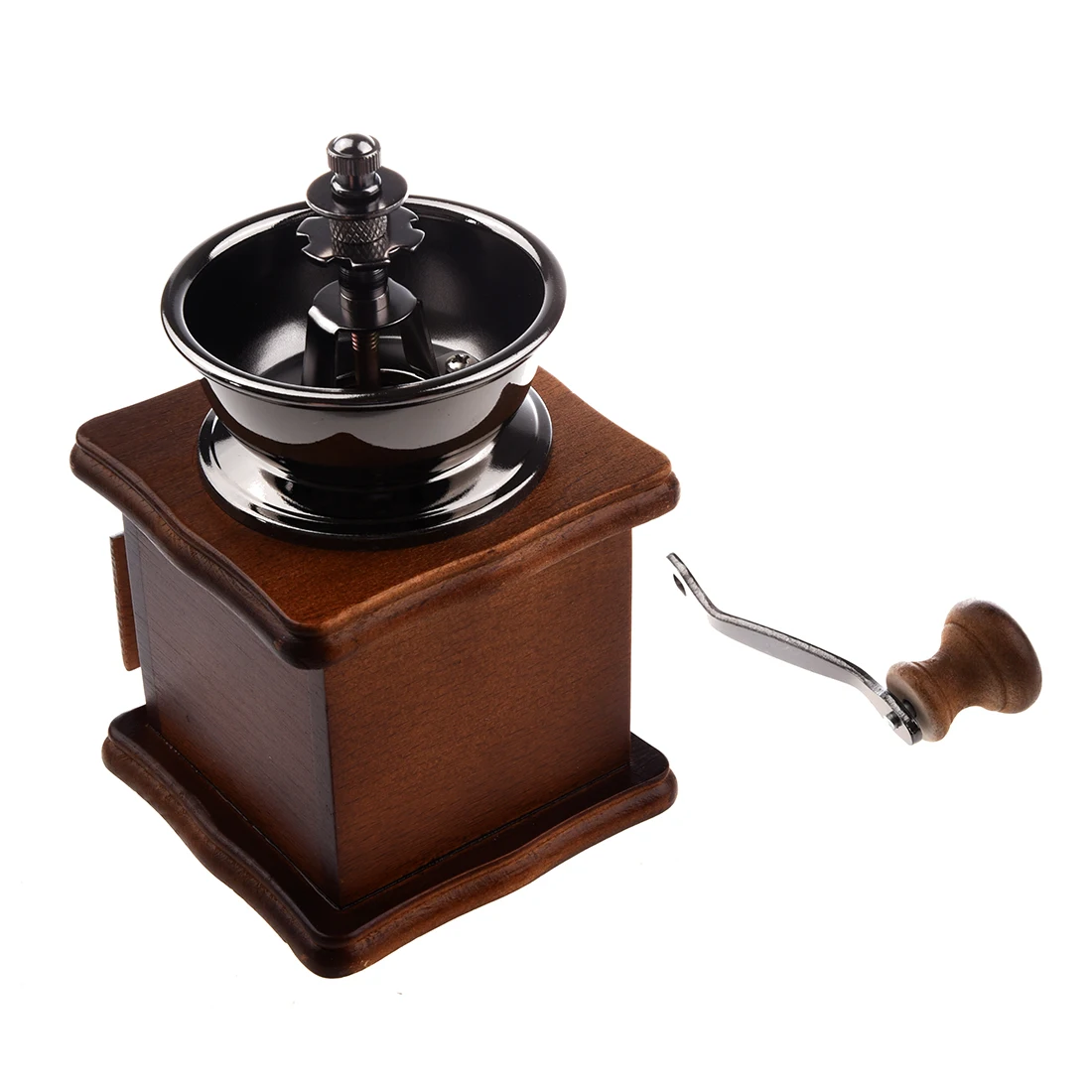 Manual coffee grinder Wood / metal hand mill Spice mill (wood color) 6