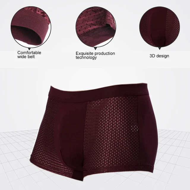 Breathable Men's Flat Underwear High Elasticity Comfortable Four Cornered - Image 6