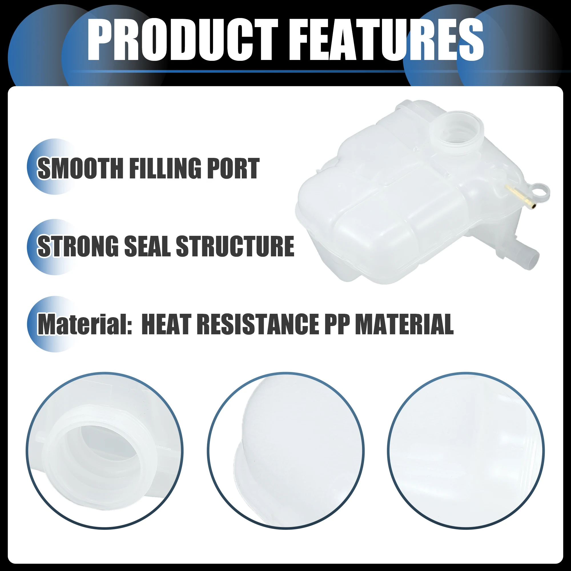 쉐보레 크루즈 2016용 UXCELL 냉각수 확장 오버플로우 탱크 No.13256823/13370133