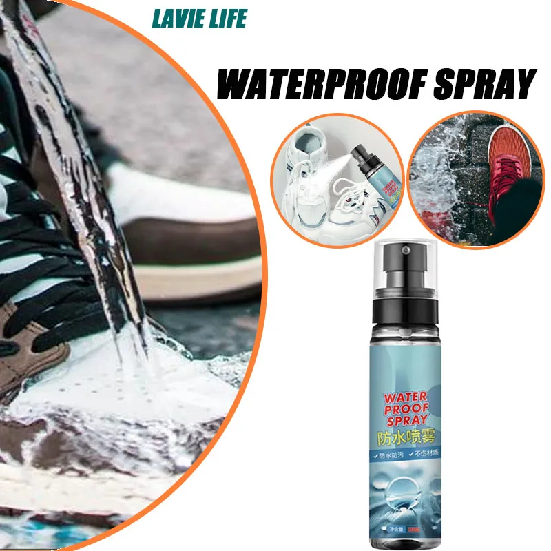 Waterproof Spray for Shoes Rainproof and Antifouling Auto Water Repellent Coating Agent 100ml Durable Protection LAVIE LIFE stain remover spray stain protector spray