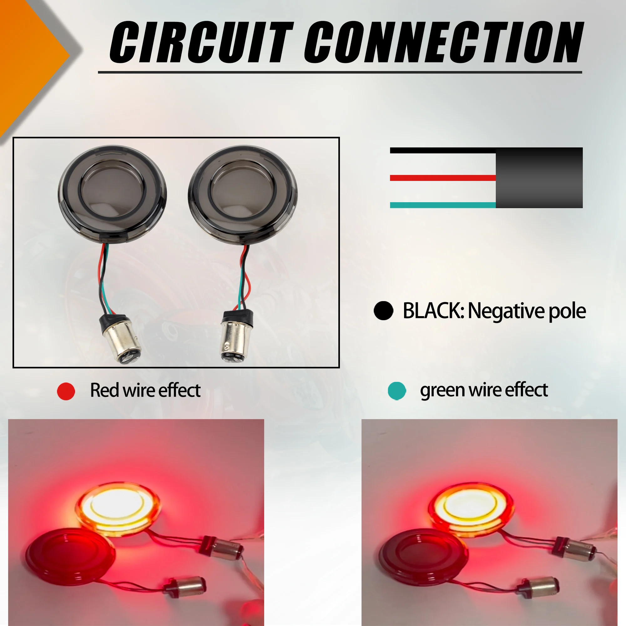 Motorcycle LED Turn Signal Bullet Style 1156 1157 Brake Indicator For Harley Dyna Touring Street Glide Road King Rider FXLRST