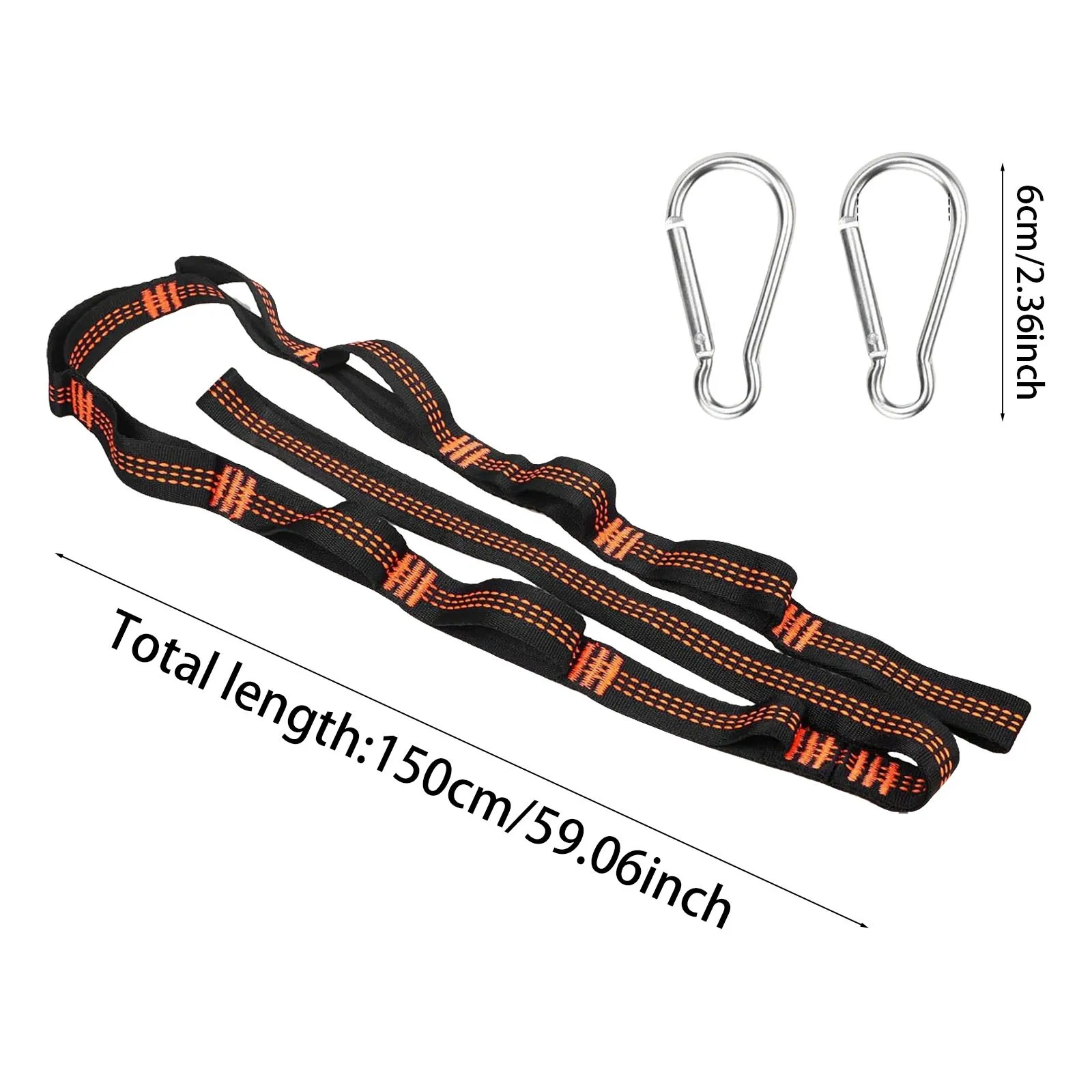 Bedroom Organization Attachment 1.5 M X 2.5 Cm Pack Of 2 Suspension Strap Kit With 2 Hook Carabiners Jacket Hooks for Wall Kids