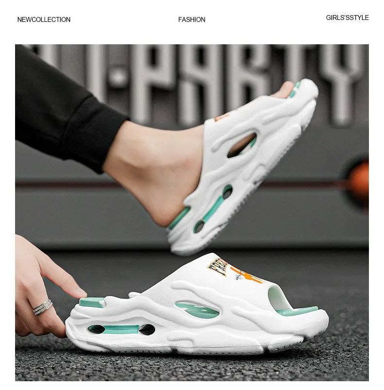 S2024 New Hot Extra-thick Soled Men Slippers Fashion Summer Shoes Outdoor Sandals Beach Slides EVA Soft Indoor Slippers For Wome