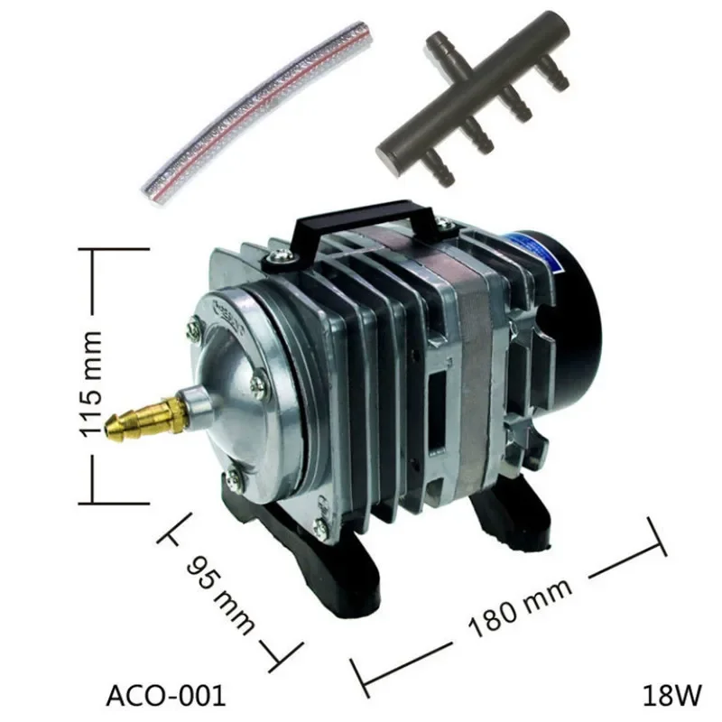 

NEW Aquarium electromagnetic air compressor 38L/min 18W fish tank air pump increasing oxygen pump RESUN ACO-001