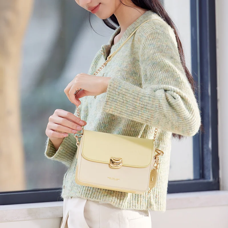 Semir Mini Square Bag Women Summer New Gentle Sweet Donut Shoulder Bag Sweet and Fresh Crossbody