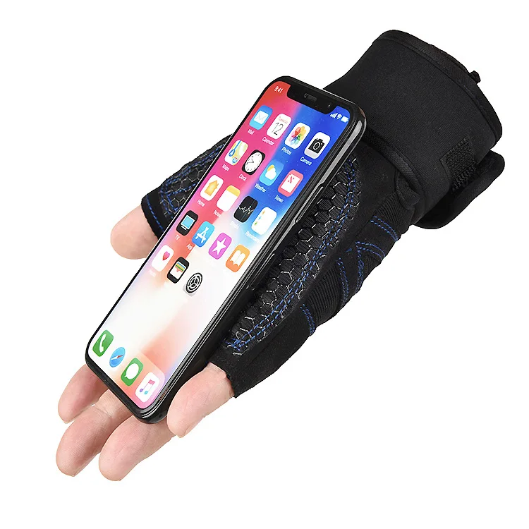 Unisex Half Finger Training Gloves with Wrist Support for Sports and Gym Activities