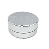 52MM Aluminum Alloy Herb Grinder Cigarette Mill 2 Layer Missing angle smoke Tobacco Grinder Smoking Accessories 6