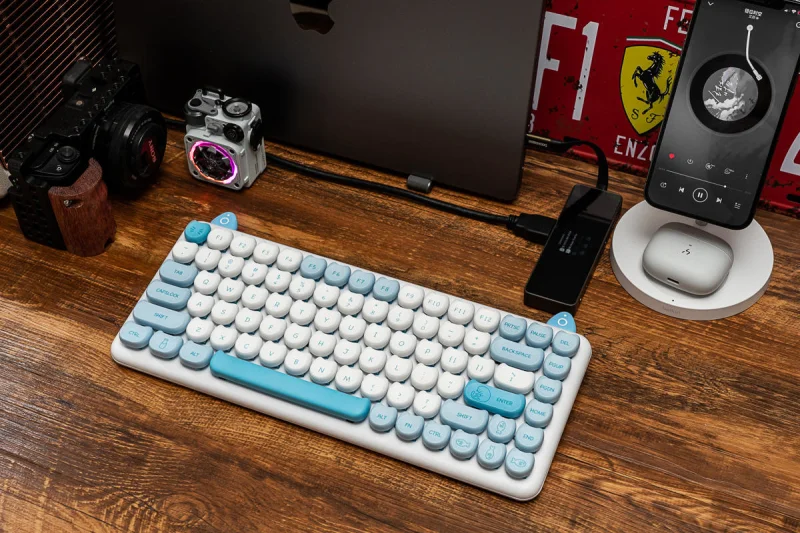IQUNIX M80 メカニカルキーボード IQUNIX M80 Kitty Keyboard Purry Cat Bluetooth 5.0 Mechanical