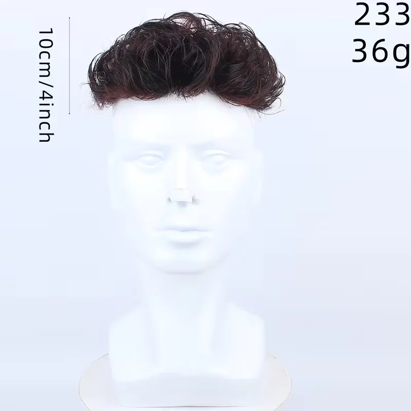 Parrucchino Corto Testurizzato per Uomo, Aspetto Naturale, Capelli Umani, Sostituzione per Copertura Capelli Grigi - immagine 2