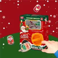 Christmas Egg Twisting Machine Toy Xmas Theme Capsule Dolls Catching Toy Mini Claw Machine For Kids favor Christmas Gift Box New 2