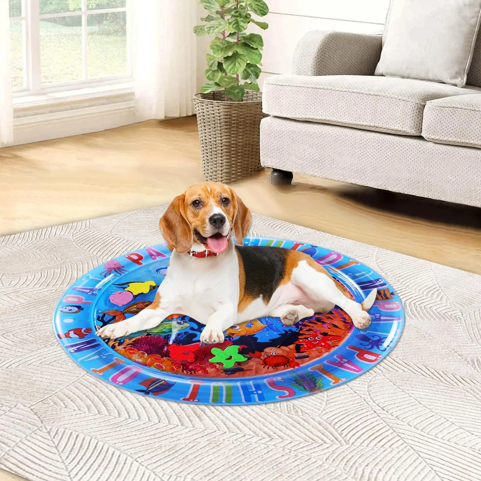 Water Sensory Play Mat Thickened Inflatable Water Mat For Cat And Dog Pet Playmat With Fish Sea Ocean Theme Sensory Toy Water - 6