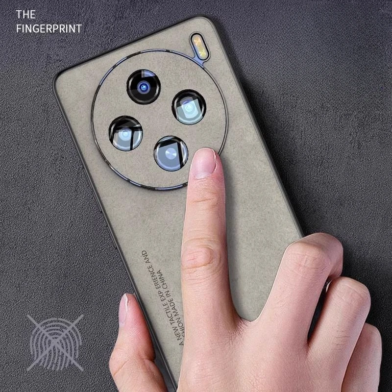 Premium Skinsheep Leather Shockproof Matte Phone Case with TPU Bumper