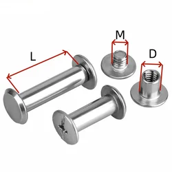 Premium Stainless Steel 304 Chicago Screw Assortment Set - D6 - M5 10sets