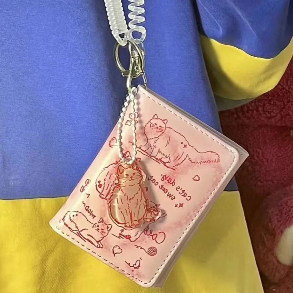 New Women Wallets Female Leather Purses Card Holders Graffiti Cat Portable Coin Purse Large Capacity Money Bag - 3
