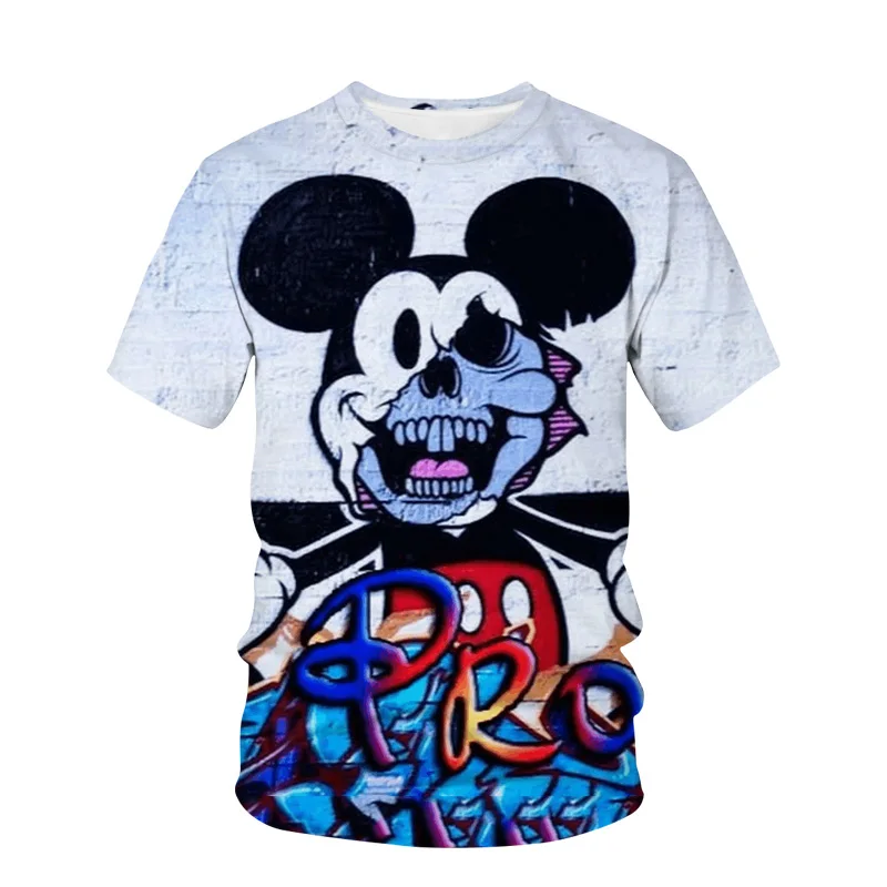 

Disney Men's Short Sleeve T-shirt Classic Funny Mickey Mouse Funny Animation T-shirt Fashion Men's T-shirt 2021