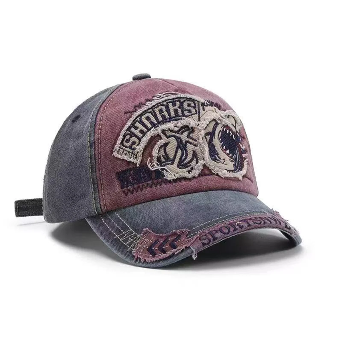 Unisex SHRRKS Shark Embroidery Baseball Caps Spring Autumn Outdoor Adjustable Casual Hats Sunscreen Hat Sports Cap - Image 2