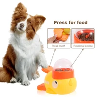 Dog Puzzle Feeder Interactive Pet Food Treat Dispenser Cartoon Duck Press Pet Snack Feeder Automatic Feeder Toy for Dog Training 2