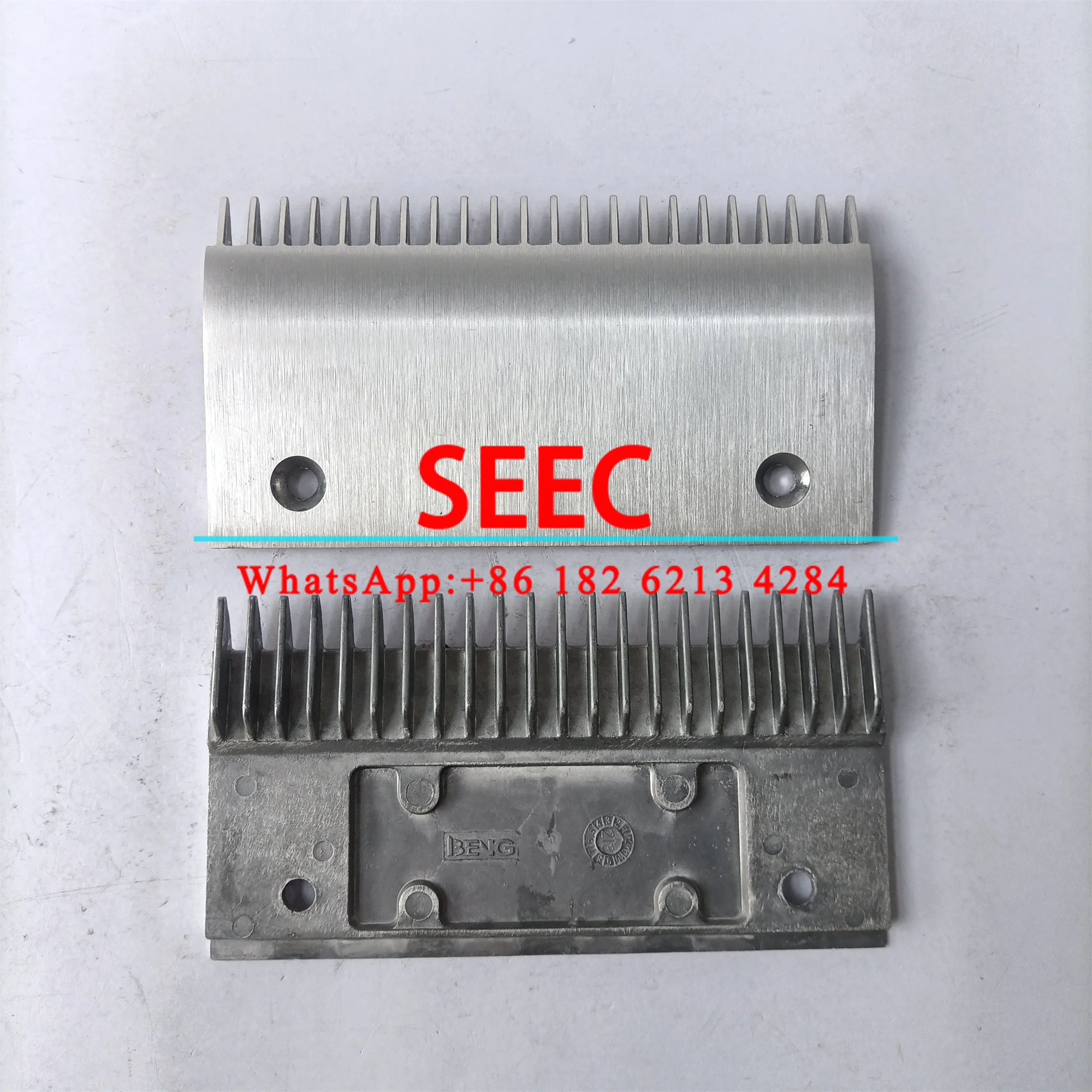 SEEC BEVG Escalator Comb Plate 22 Teeth Middle Use for CANNY Step Spare Parts L 199mm W 106mm Holes 145mm