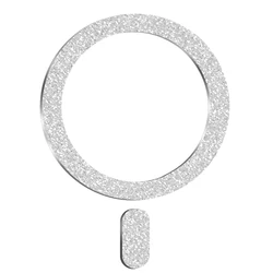Ultra - Thin Glitter Magnetic Metal Ring Plate for Magnetic Phone Accessories (Silver)