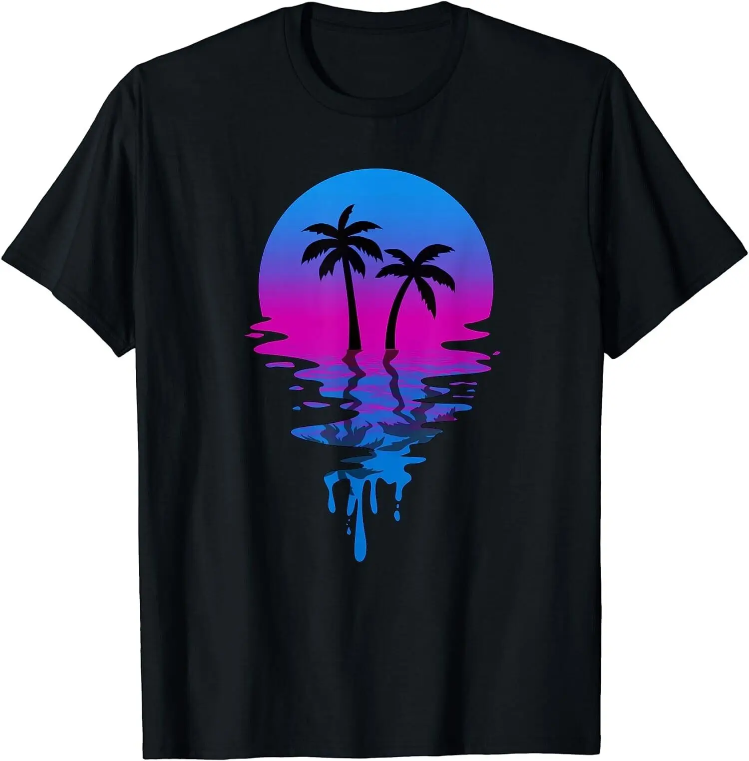 New Limited Vintage Retro Sunset Palm Tree, Great Summer Gift Idea T-Shirt