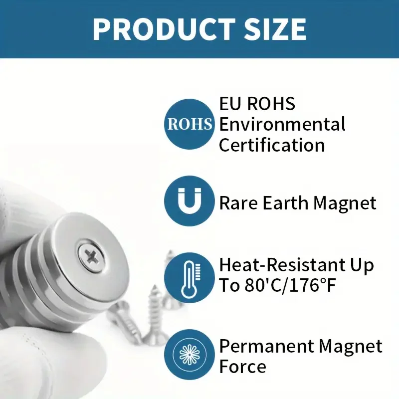 10x5-M3/12x5-M3/15x3-M4 Hole Strong Countersunk Round  Neodymim Imans Powerful Rare Earth Permanent Fridge Magnts with hole 6