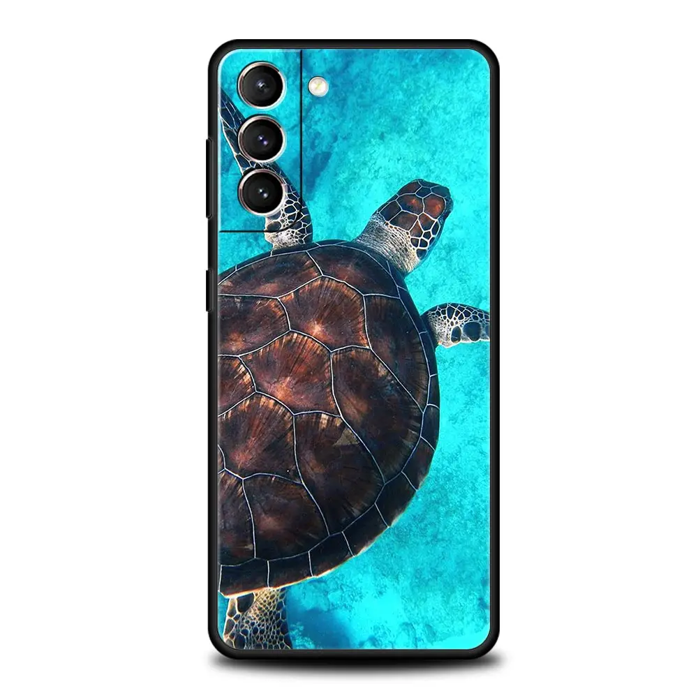 Charming Cartoon Sea Turtle Ocean Blue Phone Case Cover