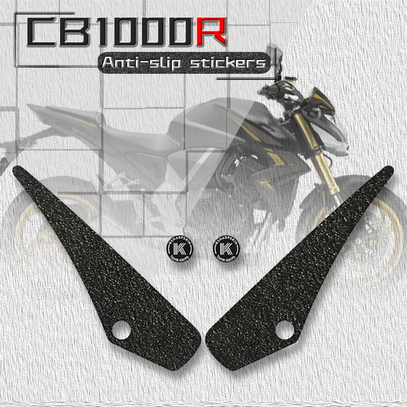 Motorcycle Tank Grip Stickers Fuel Tank Pad Protection Sticker Gas Knee Grip Traction Decals Anti Slip For Honda CB1000R cb1000r