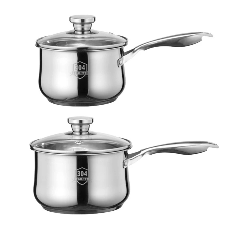 

304 Stainless Steel Stock Pots with Lid Saucepan Soap Pot Kitchen Cookware Tool