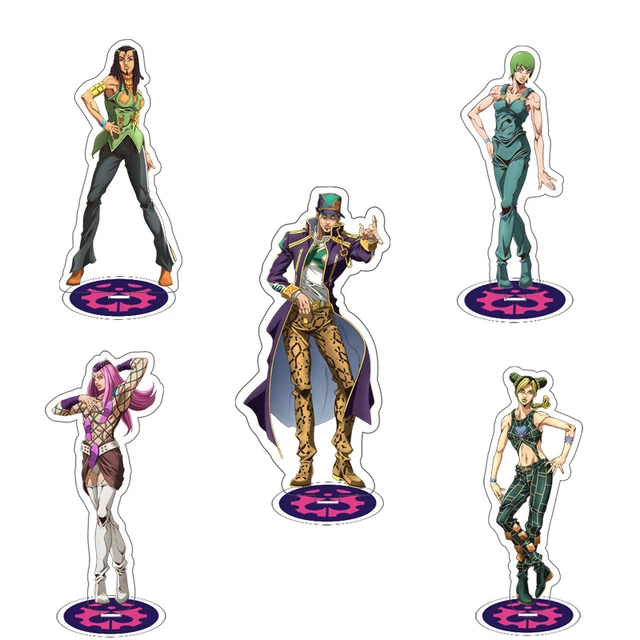 Anime Jojos Bizarre Adventure Figure Stand Model Plate Stone Ocean Series  Fashion Acrylic Standing Holder Desk