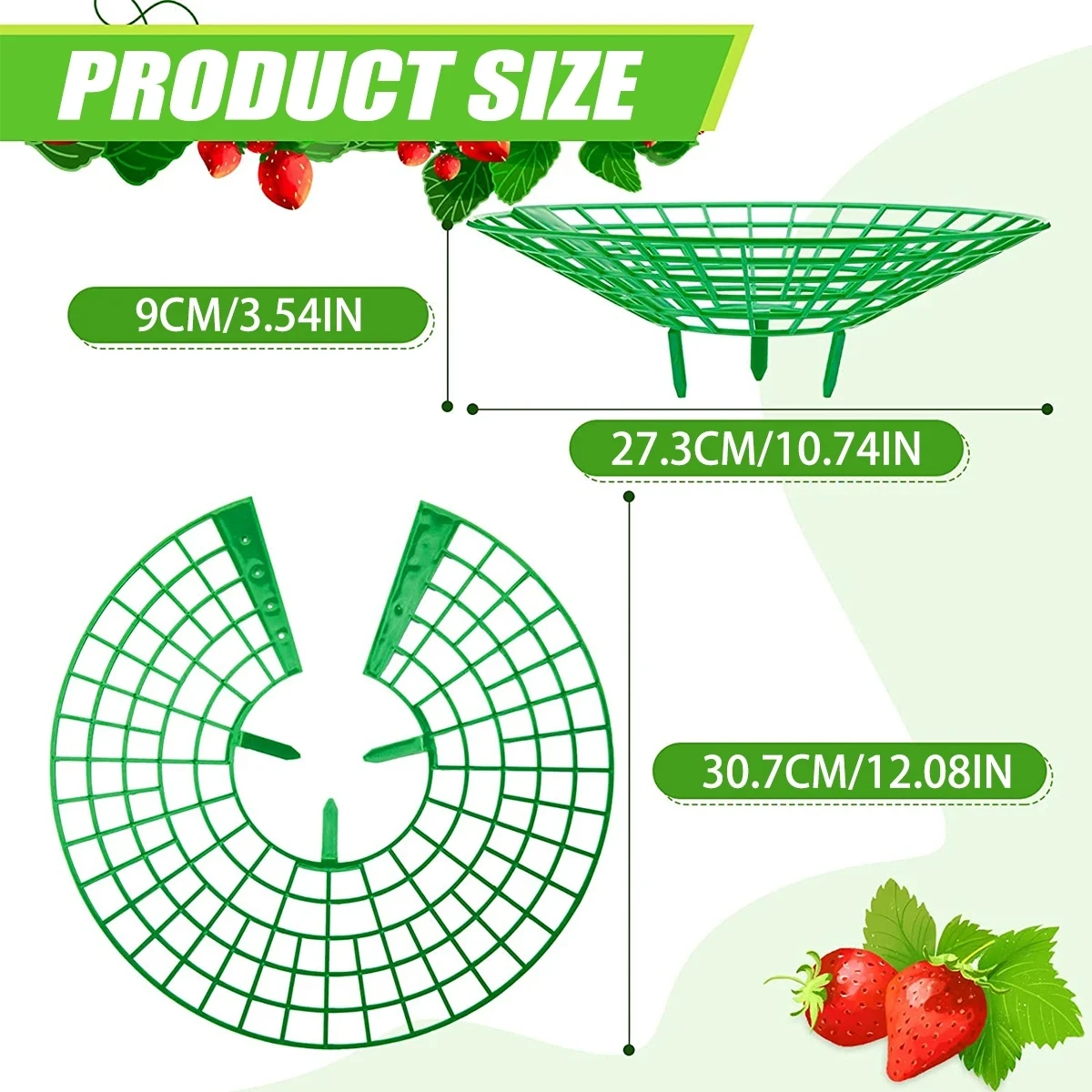 10Pcs Strawberry Plant Supports with 3 Sturdy Legs Strawberry Growing Racks Protector Frame Holder Cage From Mold Rot Dirt plastic plant supports plant support racks