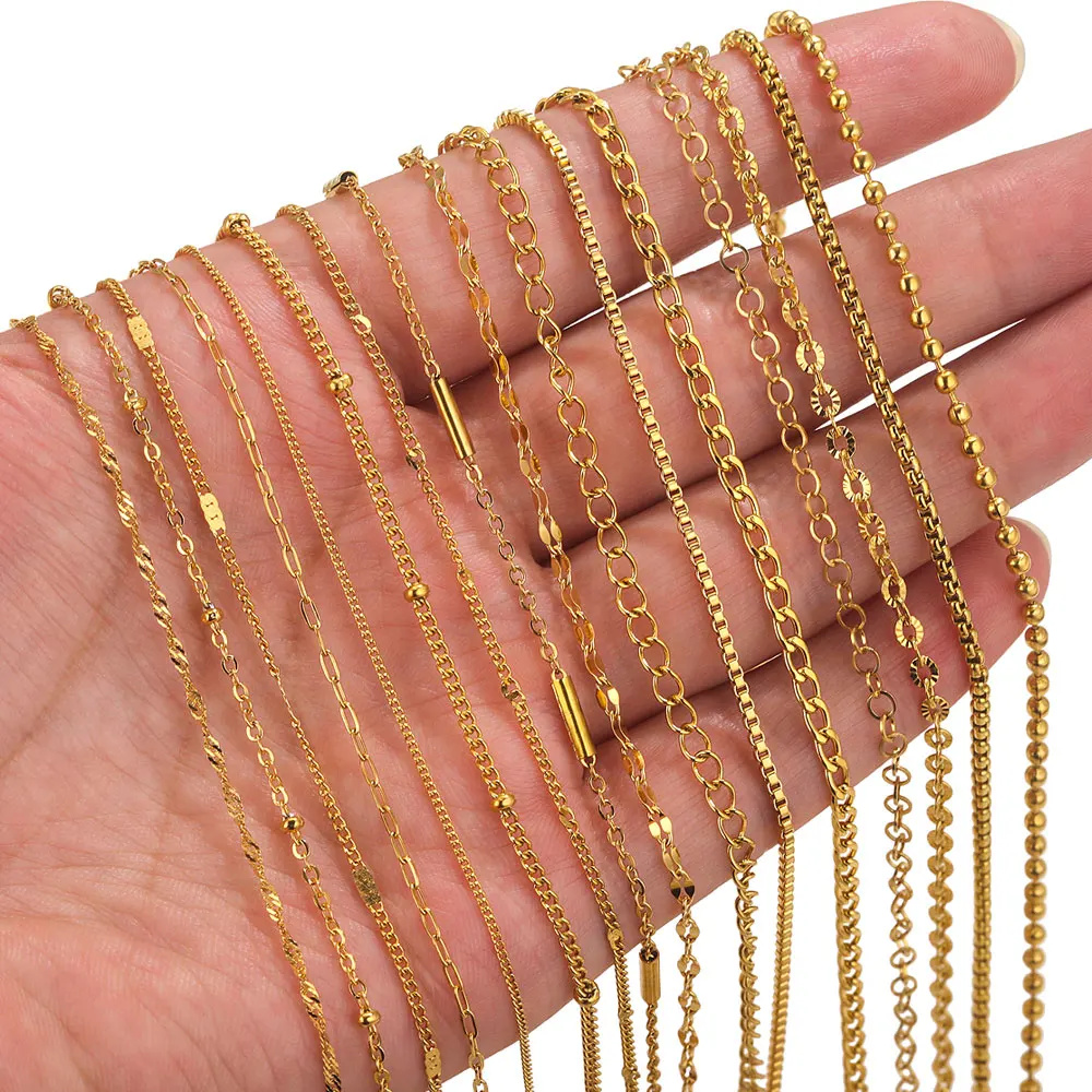 2m Lips Beads Chain – Stainless Steel Cable Chains for DIY Jewelry Making 5
