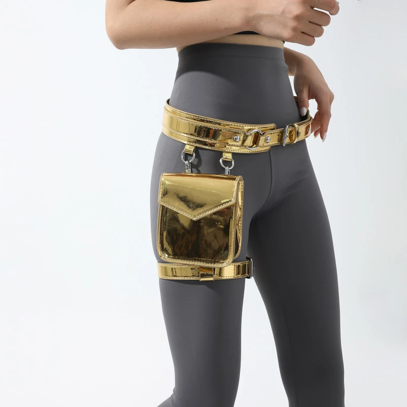 2024 New Leg Bag for Women High Quality PU Waistpack Fashion Motorcycle Waistpack 4
