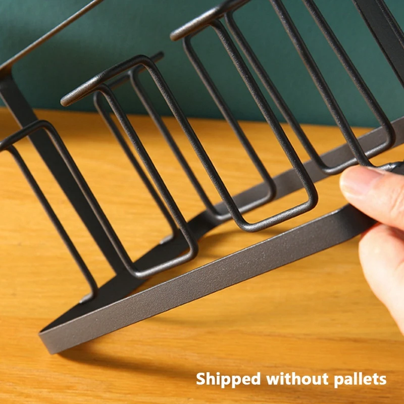 6 Glass Cups Stand Holder Drying Shelf Kitchen Water Cup Rack Home Hanging Drainer Storage Rack Accessories