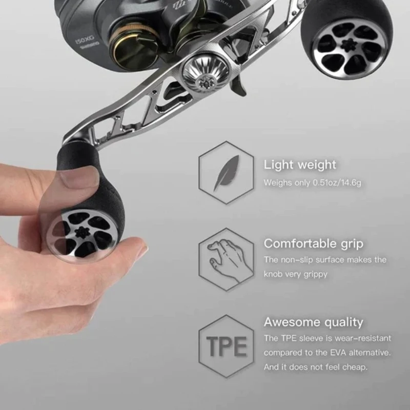 Manopola Gomexus Pesca per mulinello da pesca Shimano Daiwa Tatula Spinning Bacasting TPE30  18