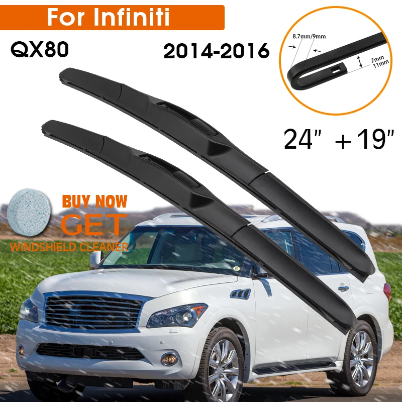 Car Wiper Blade For Infiniti Qx80 20142016 Windshield Rubber Silicon